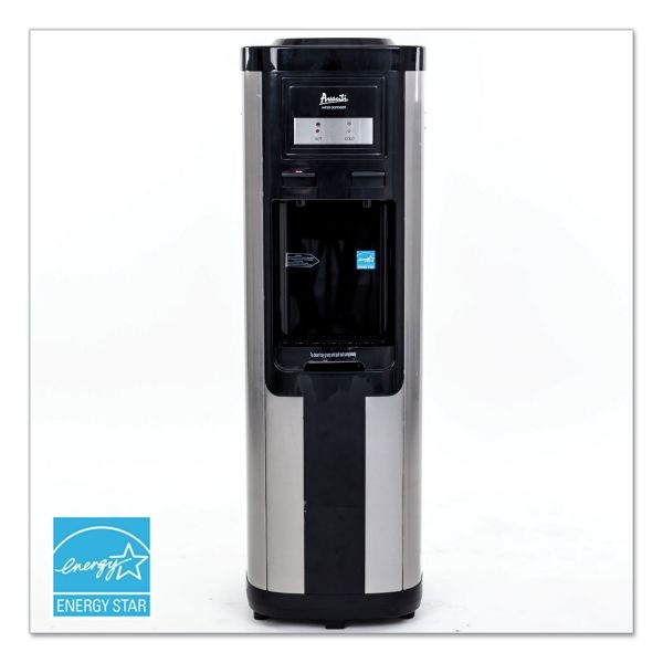 Avanti Hot And Cold Water Dispenser, 3-5 Gal, 13 Dia X 38.75 H, Stainless Steel