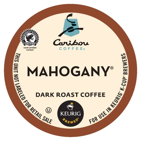 Caribou Coffee Mahogany Coffee K-Cups, Dark Roast, 24/ Box