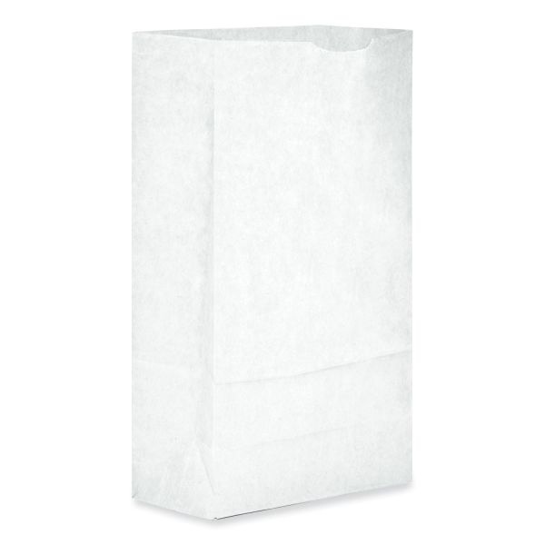 General Grocery Paper Bags, 35 Lb Capacity, #6, 6" X 3.63" X 11.06", White, 500 Bags