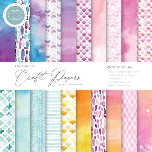 Craft Consortium Double-Sided Paper Pad 6"X6" 40/Pkg