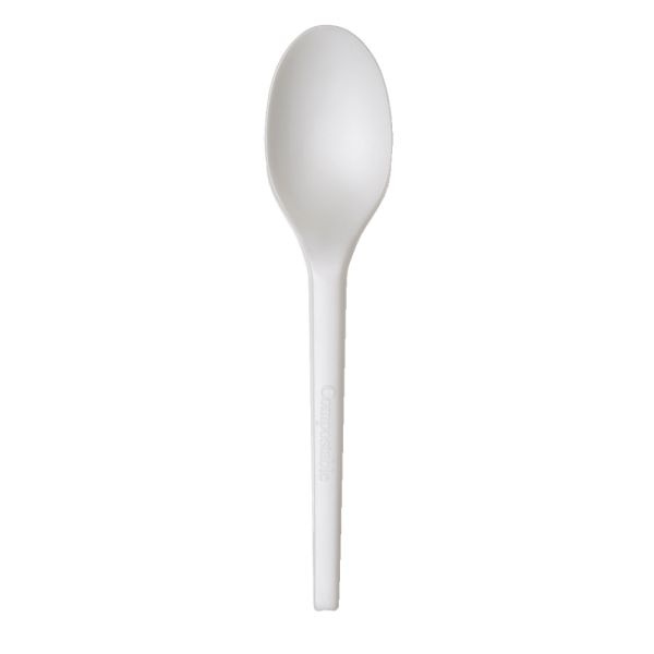 Highmark Eco Spoons, 6-1/2", White, Pack Of 50