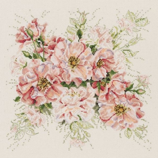 Garden Roses Counted Cross Stitch Kit
