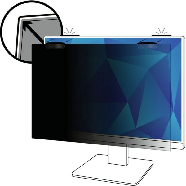 3M Frameless Blackout Privacy Filter For 19" Widescreen Monitor, 16:10 Aspect Ratio
