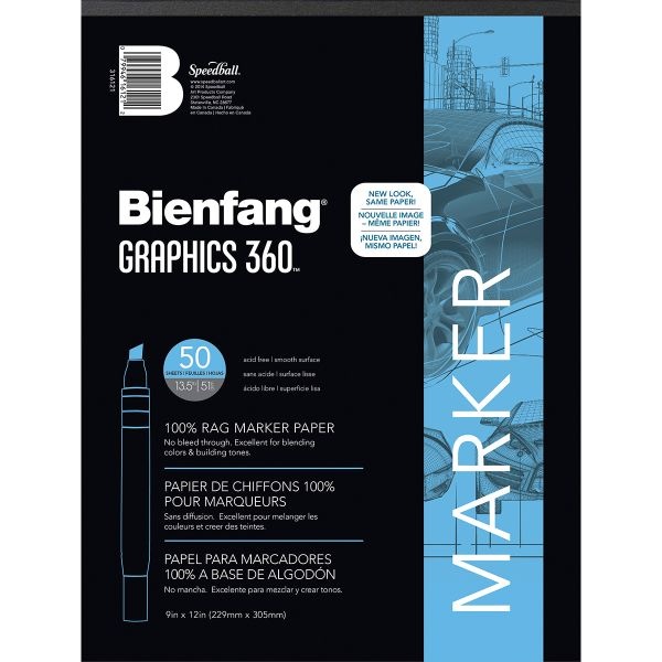Bienfang Graphics 360 Marker Paper Pad 9"X12"
