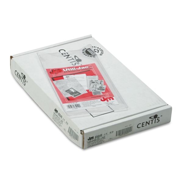 Oxford Utili-Jac Heavy-Duty Clear Plastic Envelopes, 4 X 9, 50/Box