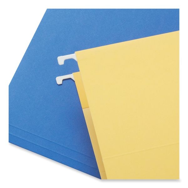 Universal Deluxe Bright Color Hanging File Folders, Legal Size, 1/5-Cut Tabs, Bright Green, 25/Box