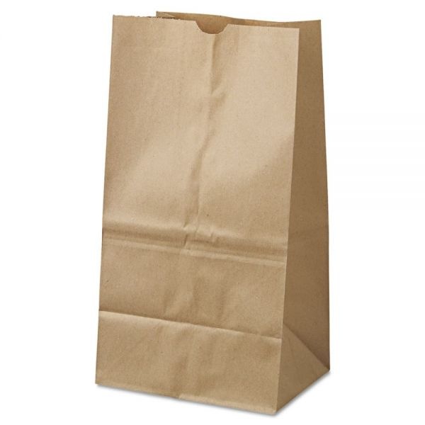 General Grocery Paper Bags, 40 Lb Capacity, #25 Squat, 8.25" X 6.13" X 15.88", Kraft, 500 Bags