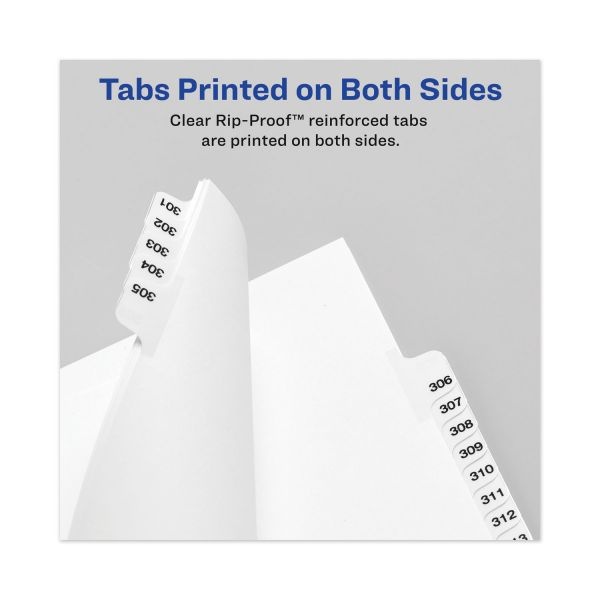 Avery-Style Preprinted Legal Bottom Tab Dividers, 26-Tab, Exhibit P, 11 X 8.5, White, 25/Pack