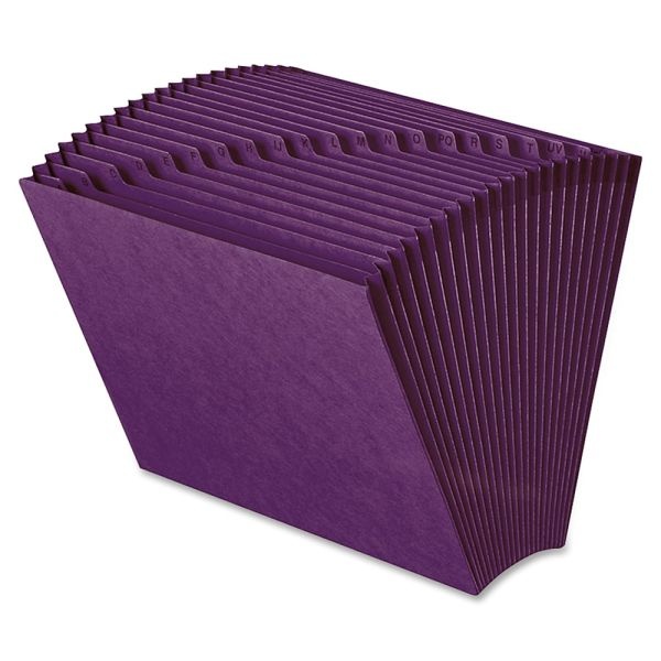 Smead Expanding A-Z Files Without Flap, Letter Size, 7/8" Expansion, Purple