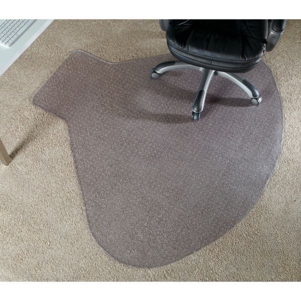 Realspace Chair Mat For L-Shaped Workstations, 66" X 60", Clear