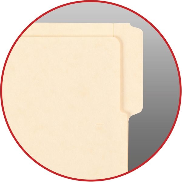 Smead Manila Reinforced End-Tab Folders, 1/3 Cut, Letter Size, Pack Of 100