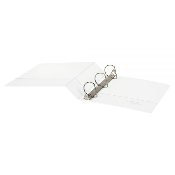 Durable View 3-Ring Binder, 2" Slant Rings, 49% Recycled, White