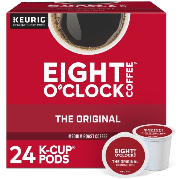 Eight O'clock Coffee K-Cups, Original, Medium Roast, 24 K-Cups