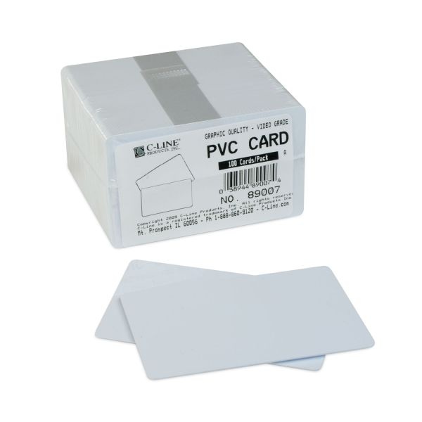 C-Line Graphics Quality Video Grade Pvc Card - 100/Pk, 89007