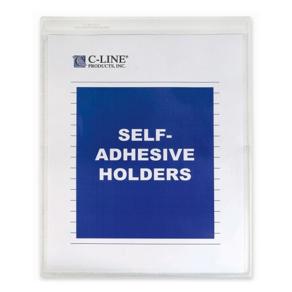 C-Line Self-Adhesive Seal Shop Ticket Holders, 8 1/2" X 11", Box Of 50