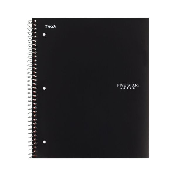 Five Star Wirebound Notebook, 3 Subject, Medium/College Rule, Randomly Assorted Covers, 11 X 8.5, 150 Sheets