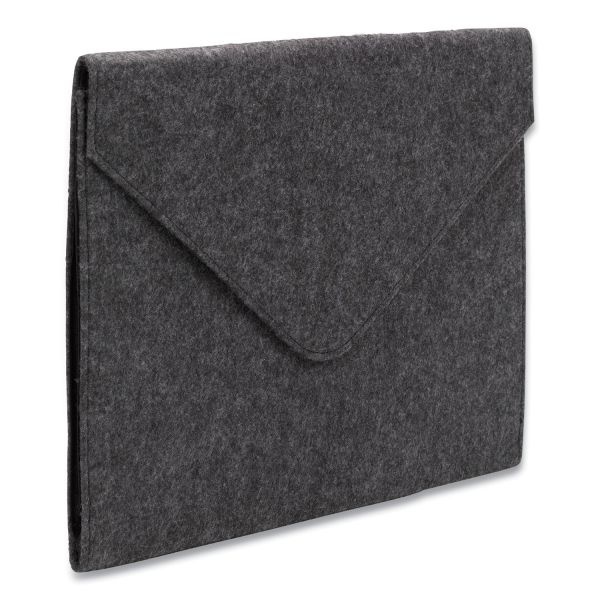 Smead Soft Touch Cloth Expanding Files, 2" Expansion, 1 Section, Snap Closure, Letter Size, Gray