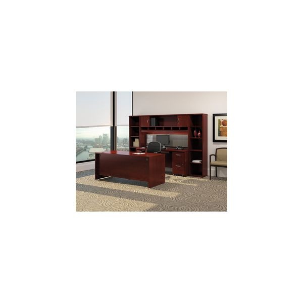 Bush Business Furniture Series C: Mahogany 72W Credenza - Desk Shell