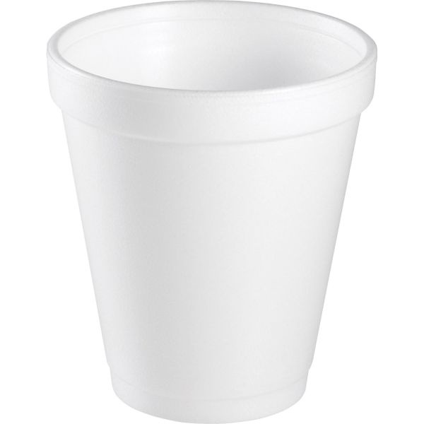 Dart Insulated Foam Drinking Cups, White, 8 Oz, Bag Of 25