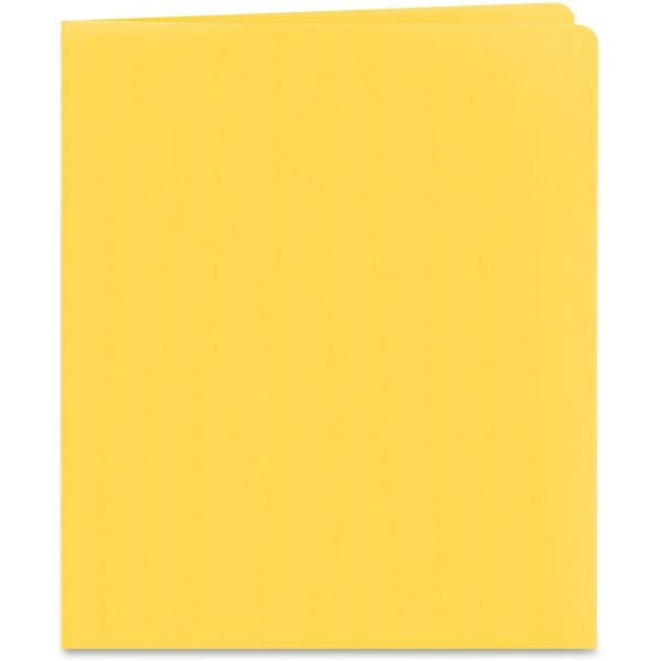 Smead Color Portfolios, 8 1/2" X 11", Yellow, Pack Of 25