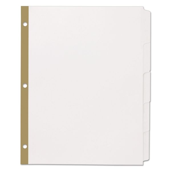 Office Essentials Index Dividers W/White Labels, 5-Tab, White Tab, Letter, 5 Sets