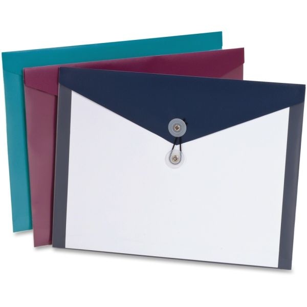 Pendaflex Viewfront Poly Envelopes, A4 Size, Assorted Colors, Pack Of 4 Envelopes