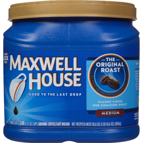 Maxwell House Original Coffee (1.91 Lbs), Arabica Bean Flavor, Medium Roast, 30.6 Oz (Makes About 240 Cups)