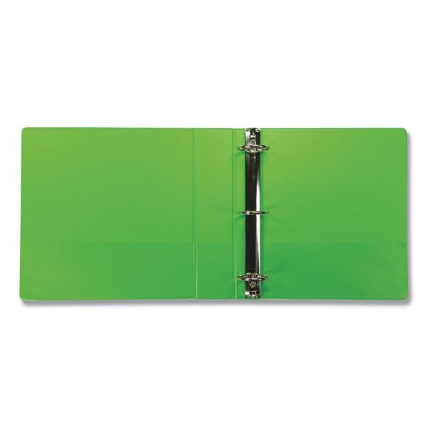 Samsill Fashion 3-Ring View Binder, 2" Capacity, Round Ring, Lime, 2/Pack