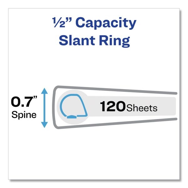Avery Heavy-Duty View Binder, 0.5" Slant Rings, 1 White Binder