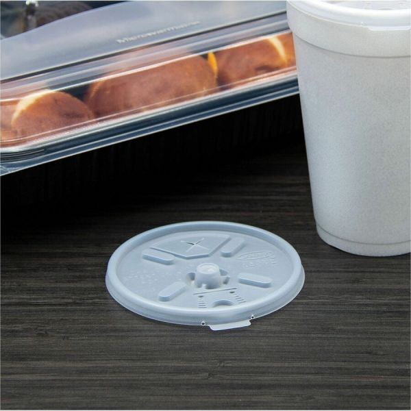 Dart Lift-N-Lock Lid With Straw Slot For Foam Cups, 16 Oz, Translucent, Pack Of 1,000