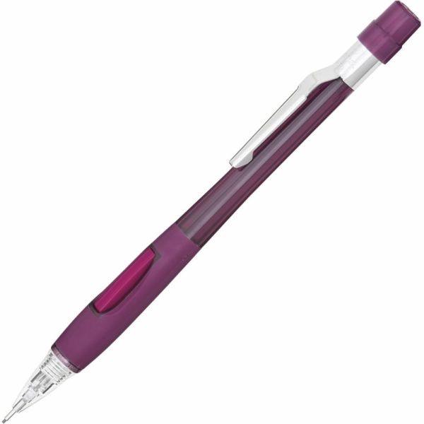 Pentel Quicker-Clicker Mechanical Pencil, 0.9 Mm, Transparent Red