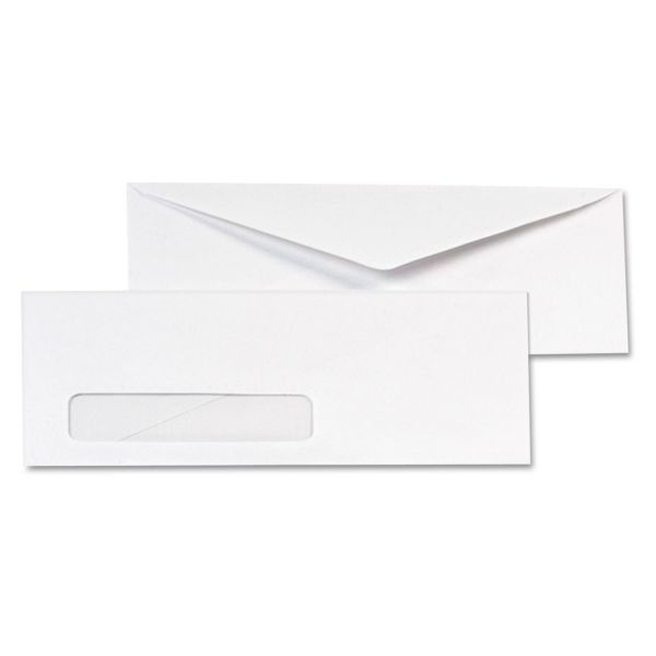 Quality Park Window Envelope, #10 (4 1/8 X 9 1/2), Gummed Seal, 500/Box