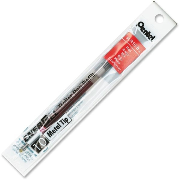 Pentel Energel Liquid Gel Pen Refills, Bold Point, 1.0 Mm, Red Ink