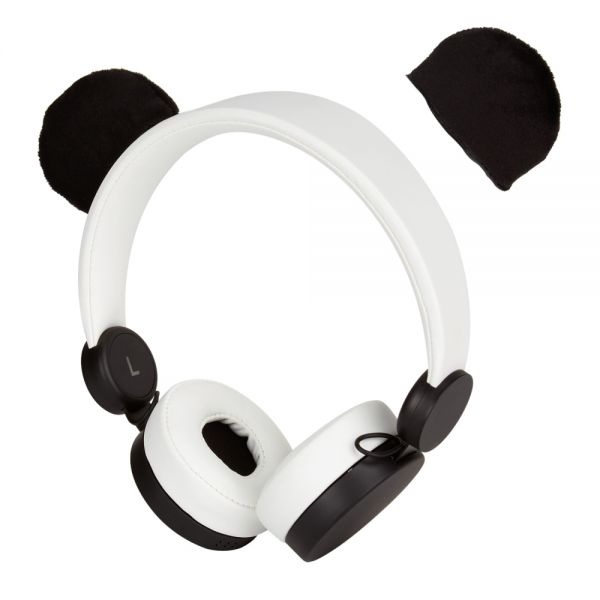 Ativa Kids On-Ear Wired Animal Headphones With On-Cord Microphone, Panda