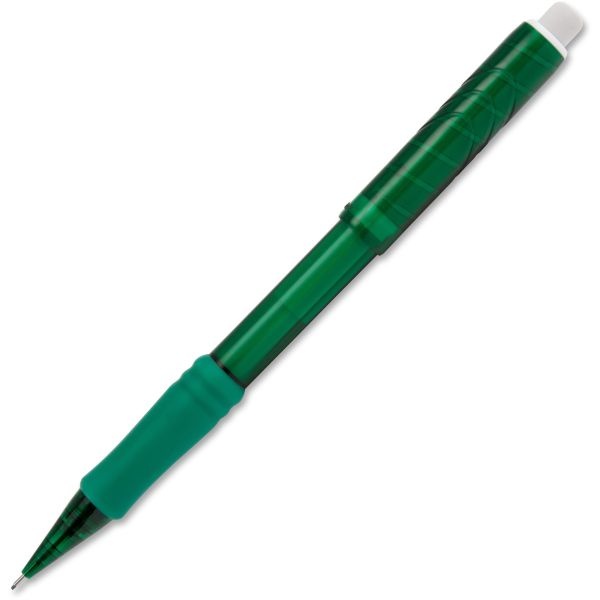Pentel Twist-Erase Express Mechanical Pencils With Tube Of Lead/Eraser, 0.7 Mm, Hb (#2), Black Lead, Assorted Barrel Colors, 2/Pack