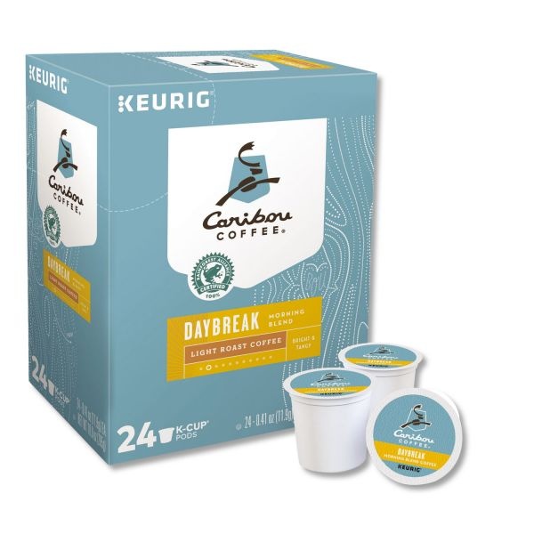Caribou Coffee K-Cups, Daybreak Morning Blend, Light Roast, 24 K-Cups