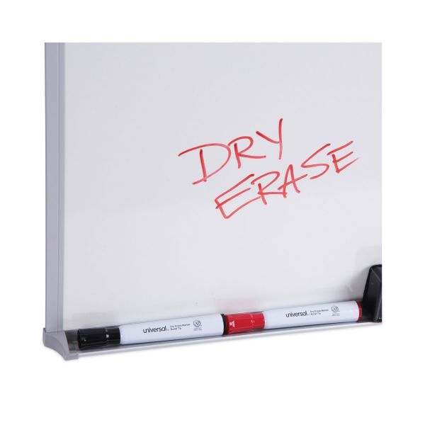 Universal Dry Erase Board, Melamine, 36 X 24, Satin-Finished Aluminum Frame