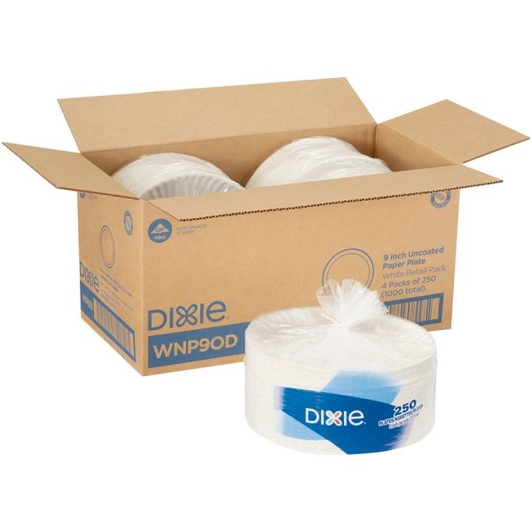 Dixie 9" Uncoated Paper Plates By Gp Pro