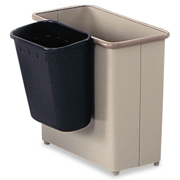 Safco Paper Pitch Recycling Bin, Rectangular, Polyethylene, 1.75Gal, Black