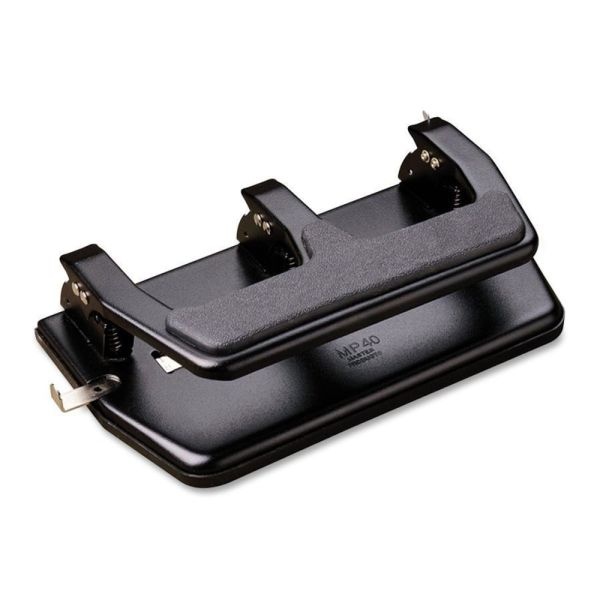 Master 40Sheet HeavyDuty ThreeHole Punch With Gel Padded Handle, 9/
