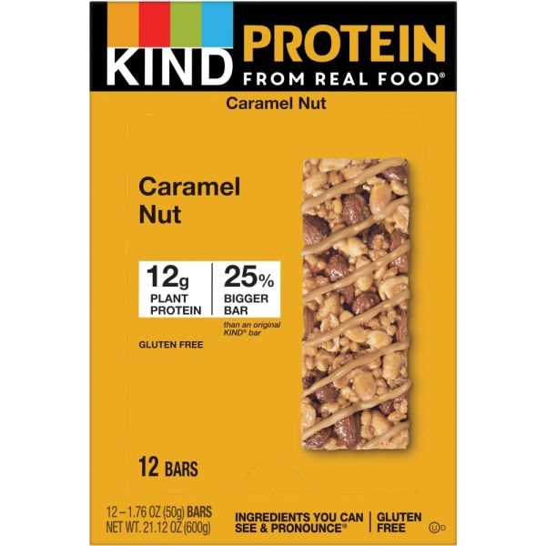 Kind Protein Bars, Toasted Caramel Nut, 1.76 Oz, 12/Pack