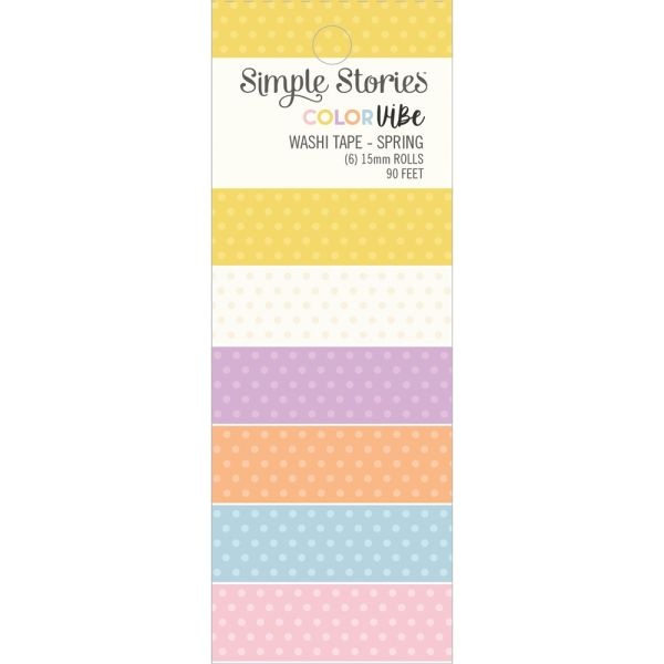 Simple Stories Color Vibe Washi Tape 6/Pkg