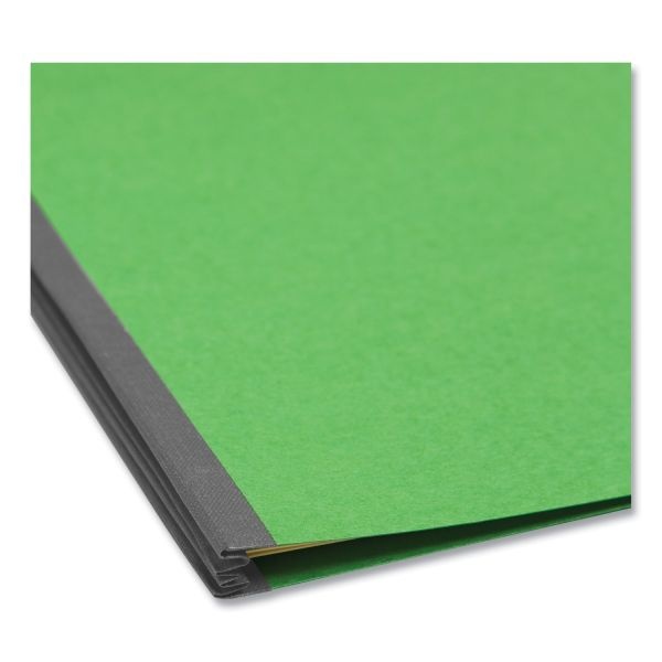 Smead Top-Tab Color Classification Folders, Letter Size, 2" Expansion, 1 Divider, Green, Box Of 10
