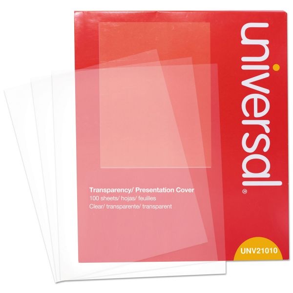 Universal Black And White Laser Printer Transparency Film, 8.5 X 11, 100/Pack