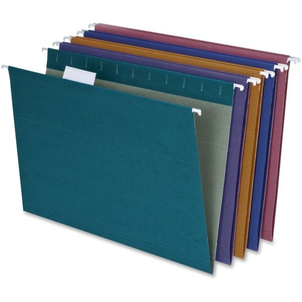 Pendaflex Reinforced Polylaminate Hanging File Folders, 3/4" Expansion, Letter Size, 1/5 Tab Cut, Assorted Colors, Box Of 20 Folders