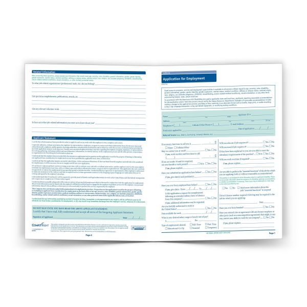 Complyright State Compliant Job Application Montana Pack Of 50 9285