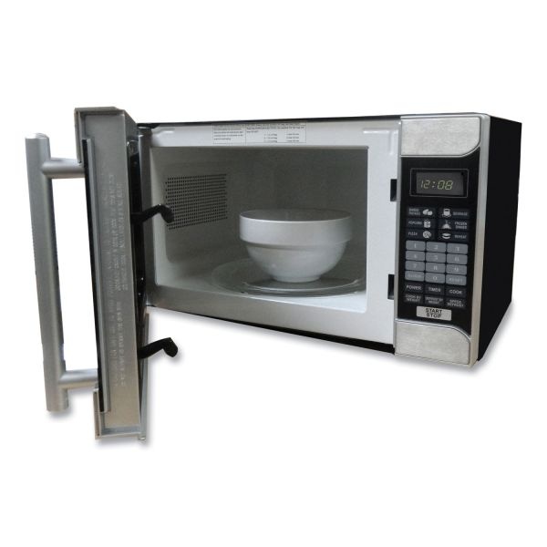 Avanti 0.7 Cu.Ft Capacity Microwave Oven, 700 Watts, Stainless Steel And Black