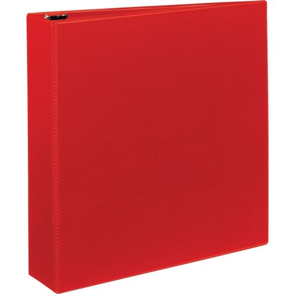 Avery Heavy-Duty 3-Ring Binder With Locking One-Touch Ezd Rings, 2" D-Rings, Red