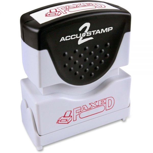 Accustamp2 Pre-Inked Shutter Stamp, Red, Faxed, 1 5/8 X 1/2