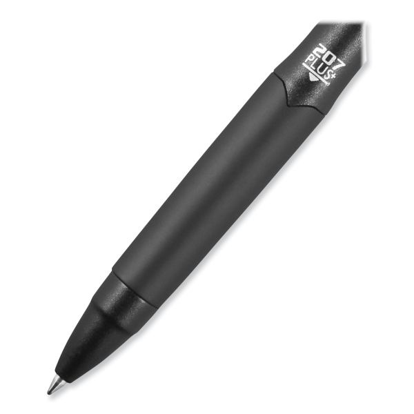 Uniball 207 Plus+ Gel Pen, Retractable, Medium 0.7 Mm, Assorted Inspirational Ink Colors, Black Barrel, 6/Pack
